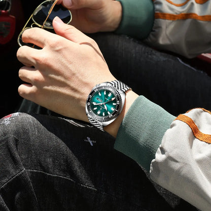 Orologio da uomo POEDAGAR di lusso, stile business, con data e giorno della settimana, impermeabile e luminescente, in acciaio inossidabile e con movimento al quarzo.