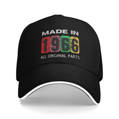 Men Women Born in 1966 vintage age 60 years old funny 60th birthday Hat Fashion Baseball Cap  Sun Hat Travel Headewear