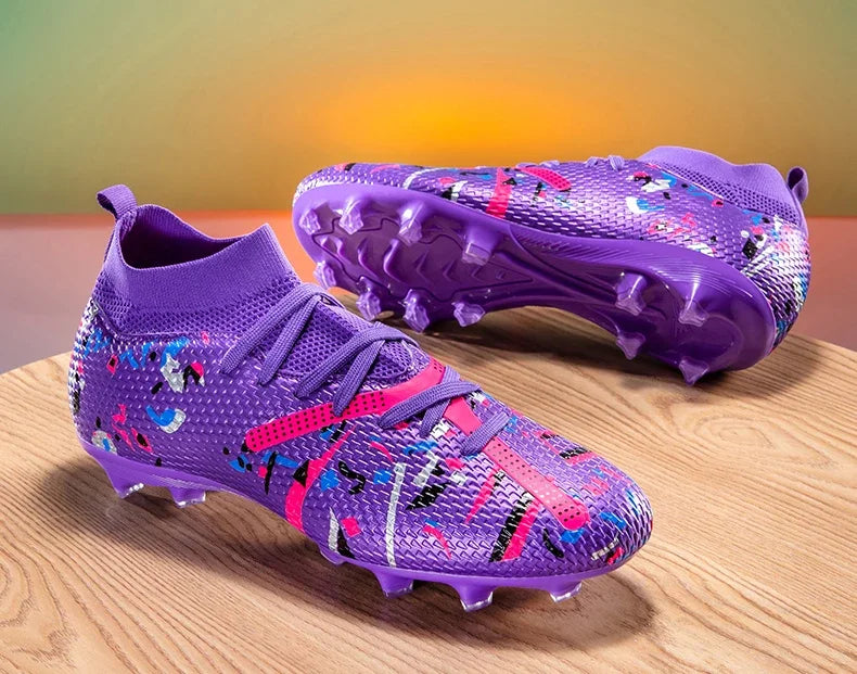 Nouvelles chaussures de football pour hommes, chaussures de sport professionnelles pour l'extérieur, antidérapantes, chaussures d'entraînement, baskets, chaussures de football pour terrain gazonné, ultralégères, unisex