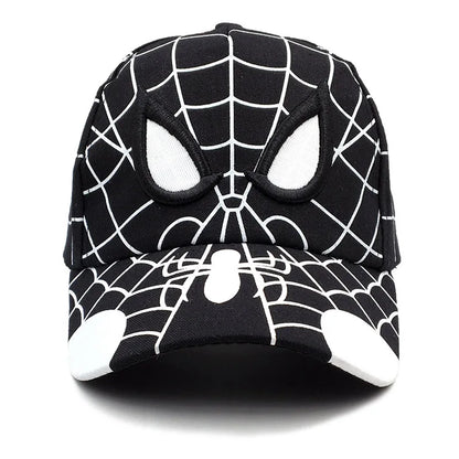 Boné de basebol com figura do Homem-Aranha da Marvel, de algodão, com pala, para estudantes, homens e mulheres, com motivos de desenhos animados, para atividades ao ar livre, proteção solar, fantasias e presente de aniversário