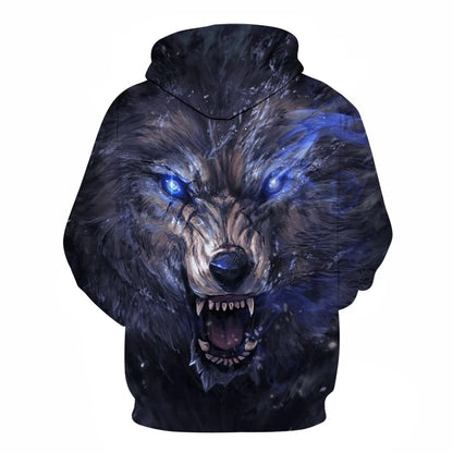 Mikiny s kapucí Animal Wolf s 3D potiskem pro muže i ženy, módní ležérní oversized pulovr, hip hop Harajuku streetwear hoodies