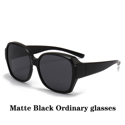 Fashion Round Polarized Sunglasses Cover Over Myopia Prescription Glasses Portable Men Women Vintage Fishing Driving Eyewear