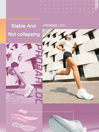 Li-Ning Women's YUEYING 5 Optimized Cushion Running Shoes with Wide Toe Box TEMPO BOUNSE Reflective LiNing Sneaker ARHW004
