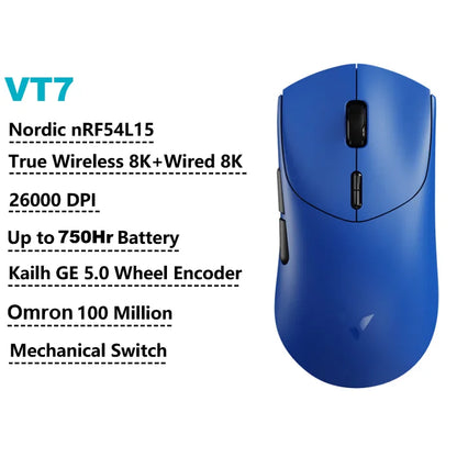 Rapoo GEN-2 VT7 Wireless Gaming Mouse 8K Wireless Polling Rate 53g Lightweight 100-Million Mechanical Switch Macro Enabled