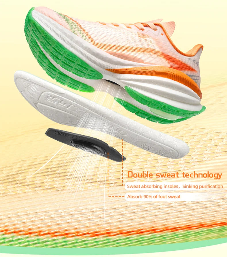 Zapatillas de running ONEMIX YUE SHUANG para hombre con amortiguación de aire, zapatillas deportivas para pareja, calzado deportivo para correr al aire libre y caminar para mujer