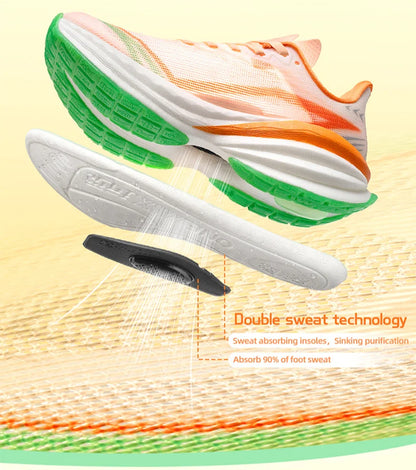 Zapatillas de running ONEMIX YUE SHUANG para hombre con amortiguación de aire, zapatillas deportivas para pareja, calzado deportivo para correr al aire libre y caminar para mujer