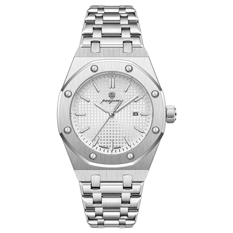 Montre à quartz carrée de luxe PAAZOMU pour homme, étanche, avec date luminescente, montre pour homme en acier inoxydable, montres d'affaires pour homme