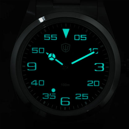 Watchdives WD1016 V3 37mm Watch VH31 Sweep Movement Stainless Steel Watches Luxury Sapphire 100m Waterproof Men Watch Box Gift
