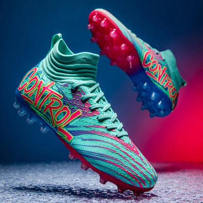 Nouveaux hommes bottes de Football crampons baskets haut de gamme chaussures de Football de haute qualité antidérapant Futsal herbe Match intérieur vente chaude FG/TF