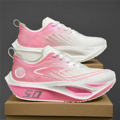 Men's Sports Shoes Cushioning Non-Slip Flat Wear Resistant Sneakers Mesh Breathable Platform Soft Running Shoes for Man
