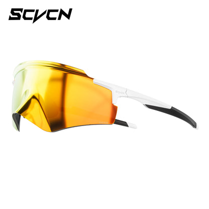 SCVCN Sonnenbrillen für Herren, Fahrradbrillen mit UV400-Gläsern, Fahrradbrillen für Rennrad und Mountainbike, Damen, Freizeit, Wandern