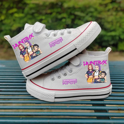 Chaussures en toile pour enfants Rumi Mira Zoey, chaussures pour filles, chaussures de sport, baskets à motifs, chaussures pour enfants, chaussures de tennis à tige haute, chaussures de ville.
