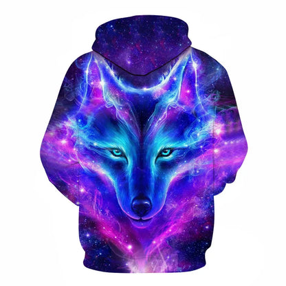 Mikiny s kapucí Animal Wolf s 3D potiskem pro muže i ženy, módní ležérní oversized pulovr, hip hop Harajuku streetwear hoodies