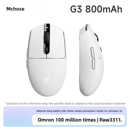 MCHOSE G3 V2 PRO Wireless Mouse Bluetooth Tri Mode Ergonomics Lightweight Laptop Office Gaming Computer Accessories