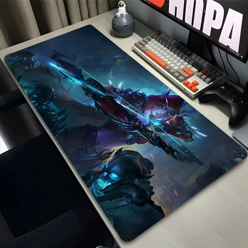 XXL Gaming Accessories Gamer Keyboard Desk Mat Non-Slip World of Warcraft Lich King Laptop Notebook Mousepad 900X400 Mouse Mats
