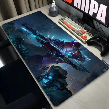 XXL Gaming Accessories Gamer Keyboard Desk Mat Non-Slip World of Warcraft Lich King Laptop Notebook Mousepad 900X400 Mouse Mats