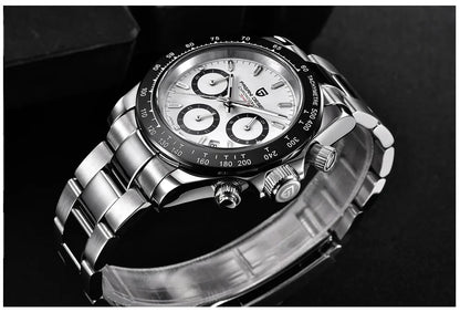 Orologio cronografo da uomo PAGANI DESIGN – Orologio da polso al quarzo di lusso, luminescente e impermeabile.