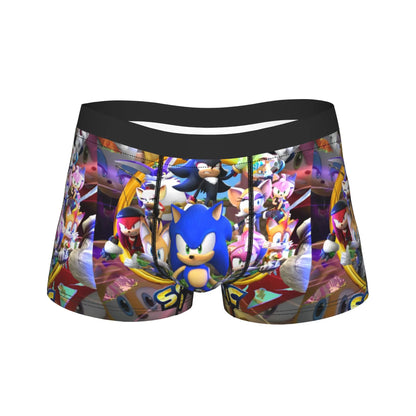 S-Sonic Retro Game Cartoon Underwear  Printed Boxershorts Quality Men Panties Elastic Boxer Brief Birthday Present