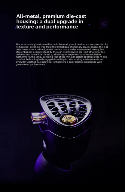 KZ Phantom HIFI In-Ear Gaming Earphone 4-Speed Custom Tuning Switch DSP Game Sound Card For PC Wired Headphones Gifts