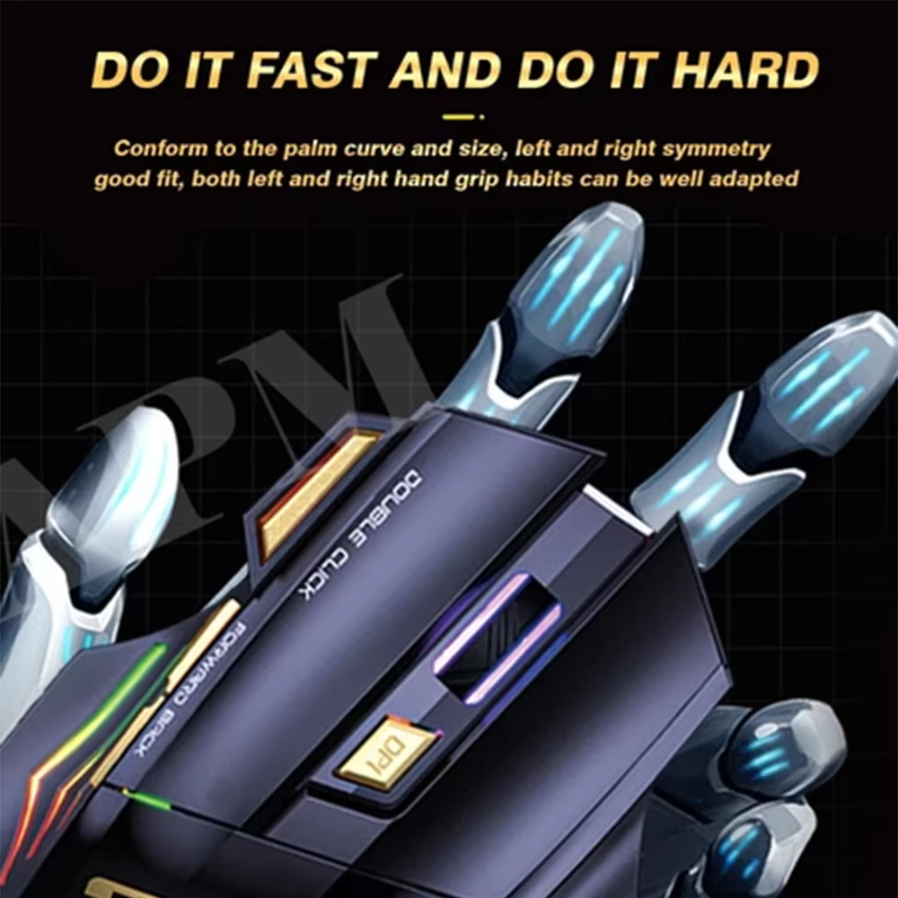 7-key 2.4G silent rechargeable colorful breathing light wireless gaming mouse without double clicking