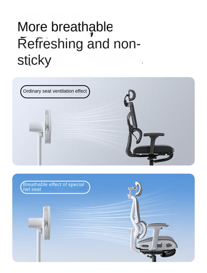 UVR Reclinable Boss Chair Sedentary Comfort Mesh Staff Sedentary Comfort Ergonomic Design Backrest Stool Game Office Chair