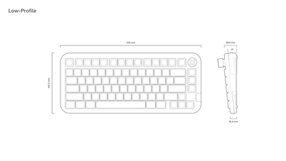 NuPhy Kick75 Hybrid-Profile Custom Mechanical Keyboard Wireless Bluetooth Game Keyboard